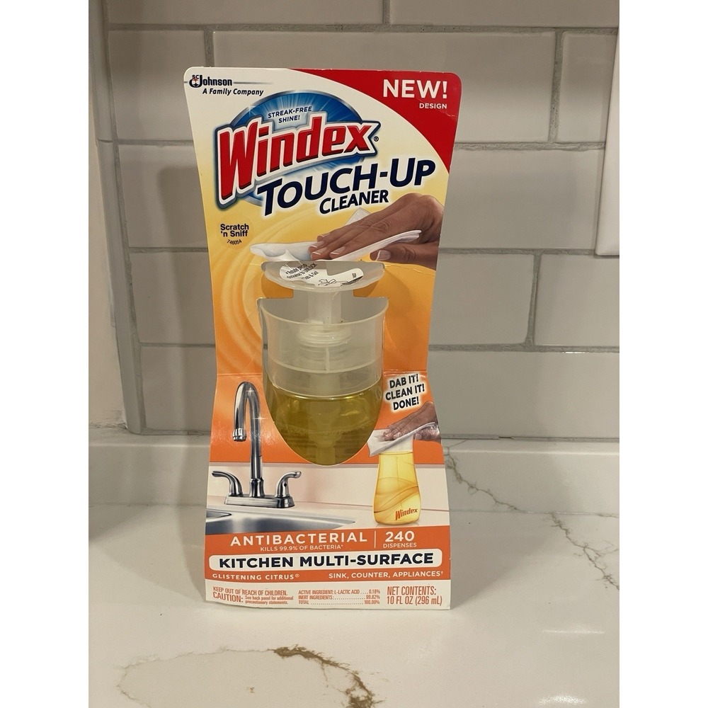 Windex Touch-Up Cleaner Citrus Antibacterial Kitchen Disinfectant 10 fl‎ oz